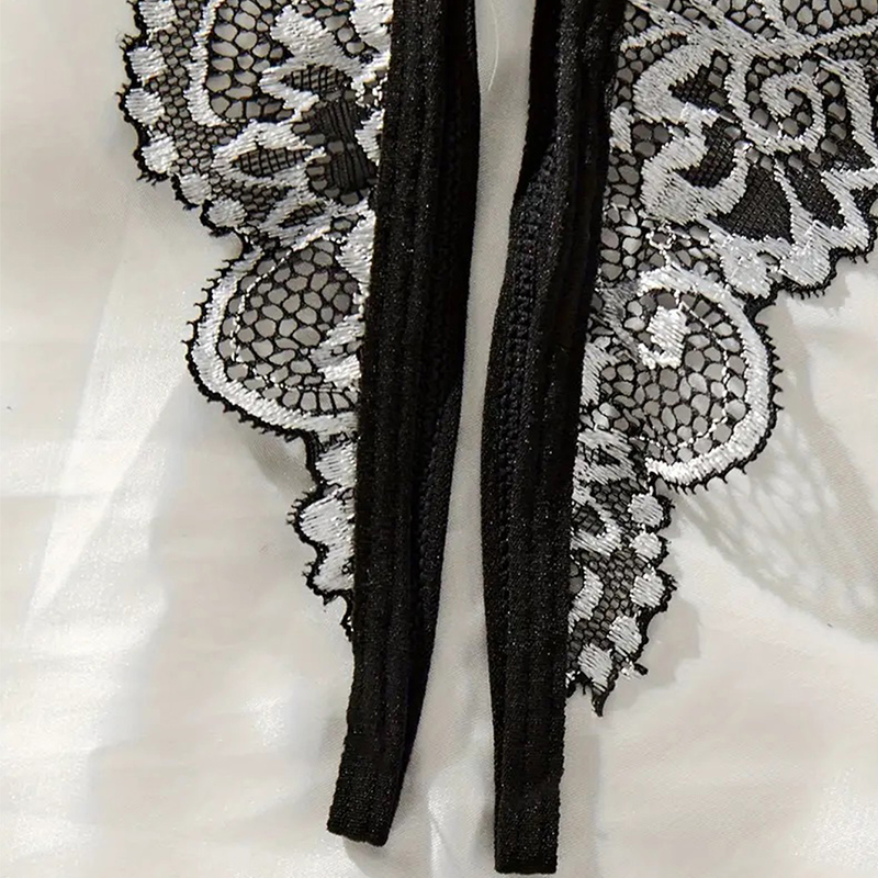 Nero caldo crotchless donne se - Sheer Bra Lace recensione e prezzo