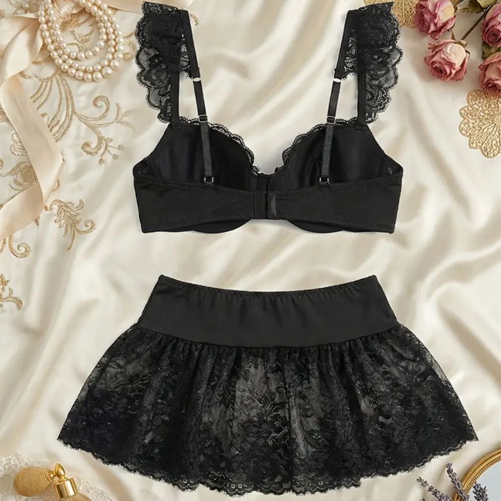 Completo Set Pigiama Sexy da D - Sheer Mesh Bra recensione e prezzo